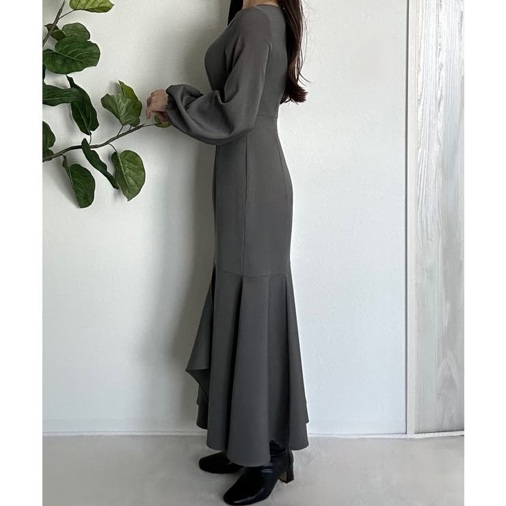 ボートネックマーメイドワンピース | JUNOAH | 詳細画像9 