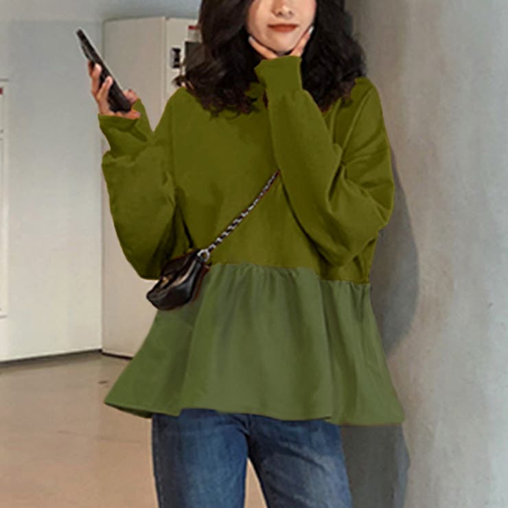 切り換えフリルスウェットトレーナー 韓国ファッション 品番 Amtw Amour Box アムールボックス のレディースファッション通販 Shoplist ショップリスト