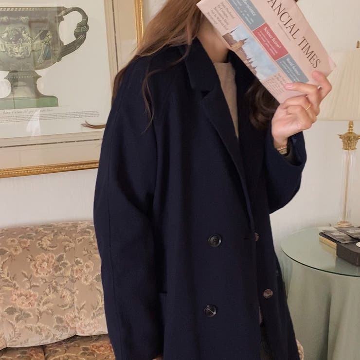 オーバーシルエットロングコート[品番：AMTW0002166]｜LAUIR