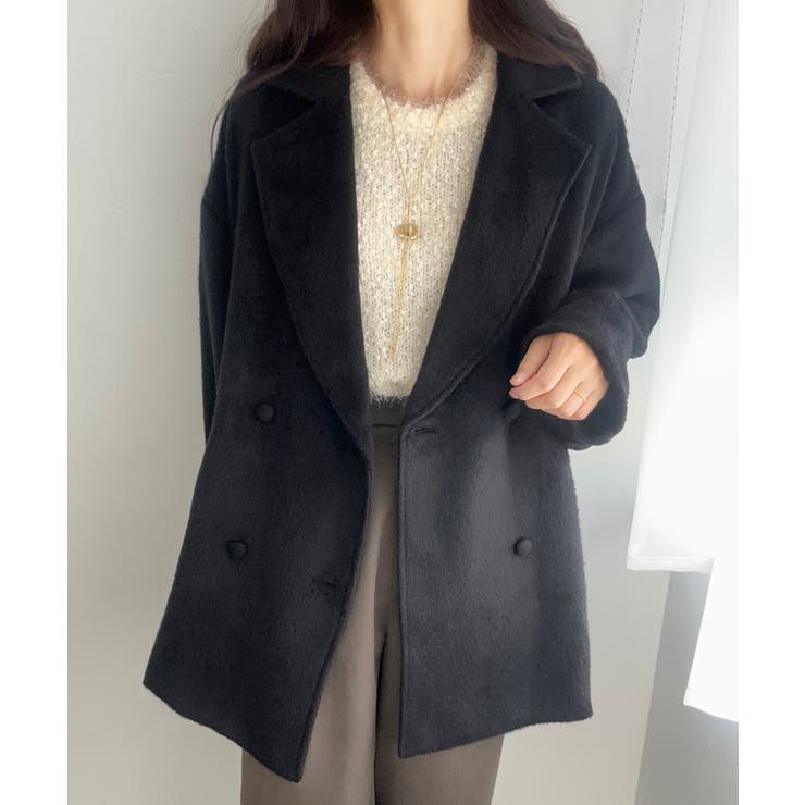 シャギーテーラードミドルコート | LAUIR | 詳細画像1