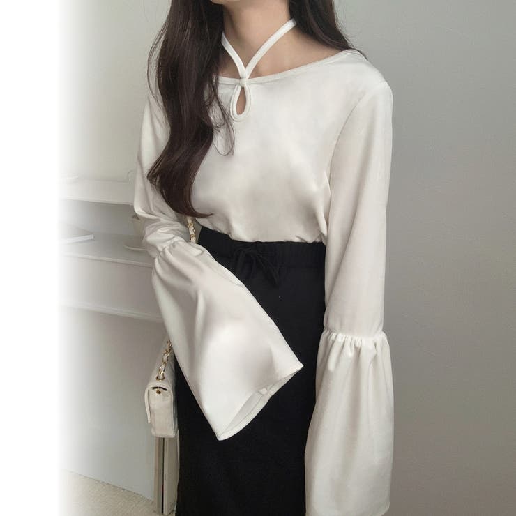 ベロアフレアスリーブトップス[品番：AMTW0009268]｜LAUIR（ラウアー