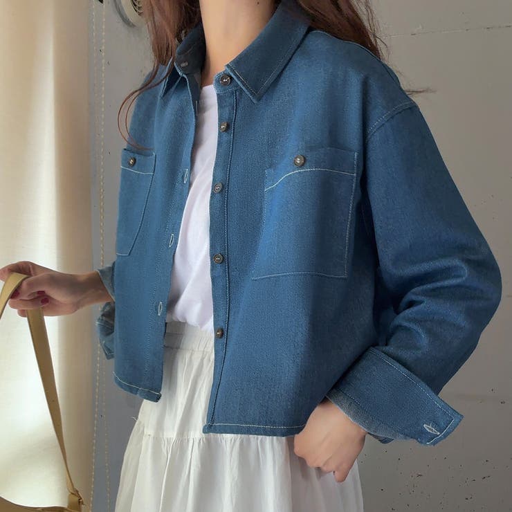 ブルー | デニムショートシャツ | LAUIR