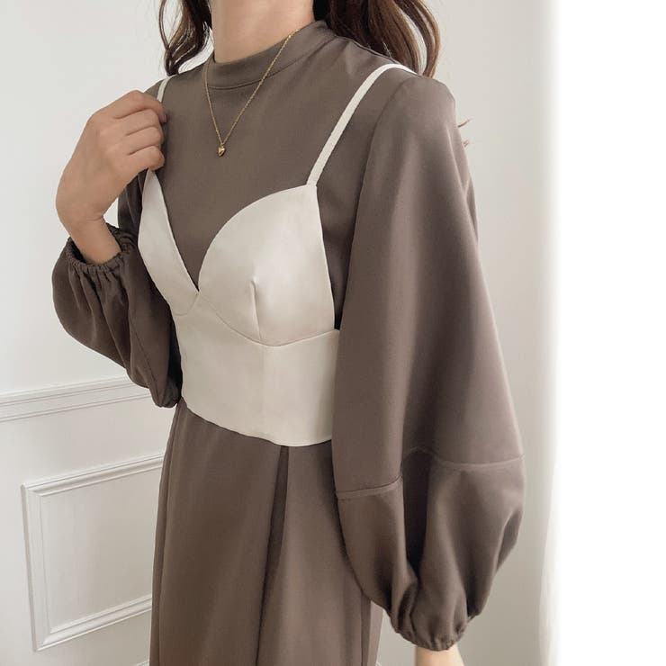 バックリボンコルセットビスチェ[品番：AMTW0009829]｜LAUIR（ラウアー