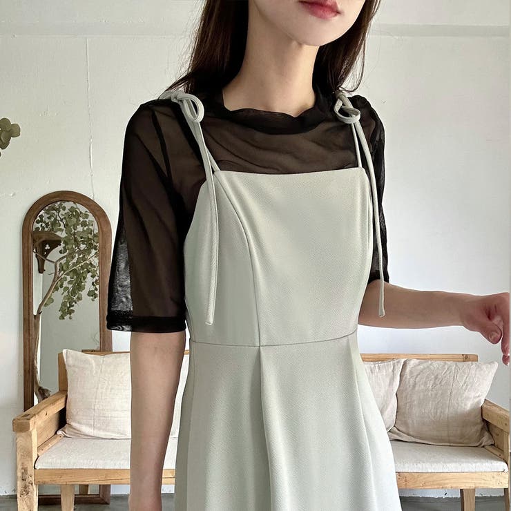 ショルダーリボンキャミワンピース[品番：AMTW0010517]｜LAUIR