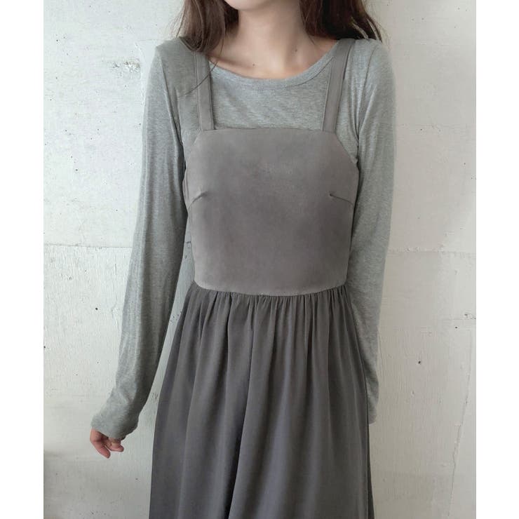 ベロアドッキングキャミワンピース[品番：AMTW0011432]｜LAUIR