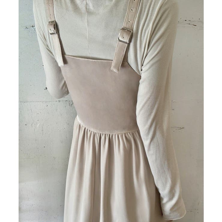 ベロアドッキングキャミワンピース[品番：AMTW0011432]｜LAUIR