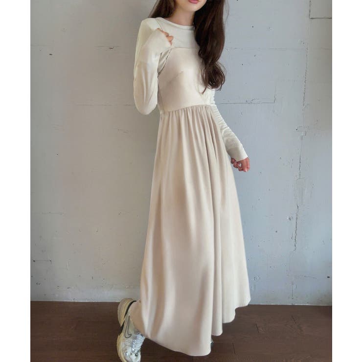 ベロアドッキングキャミワンピース[品番：AMTW0011432]｜LAUIR