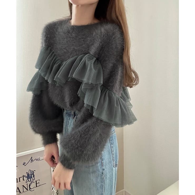 フリルチュールシャギーニット | LAUIR | 詳細画像15 