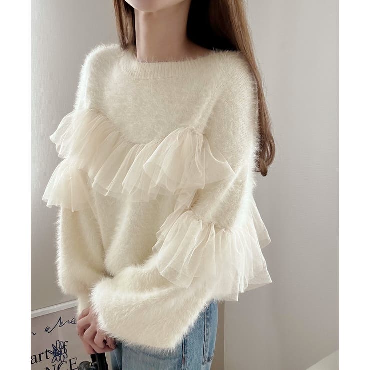 フリルチュールシャギーニット | LAUIR | 詳細画像4 