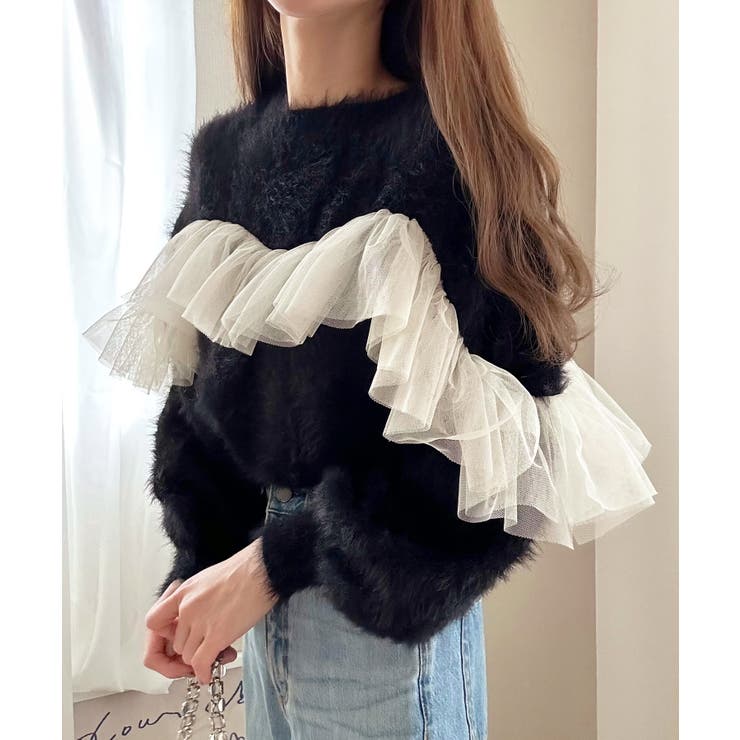 フリルチュールシャギーニット | LAUIR | 詳細画像6 