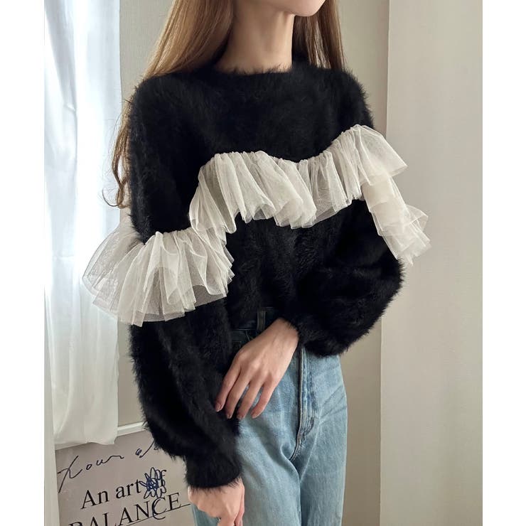 フリルチュールシャギーニット | LAUIR | 詳細画像7 