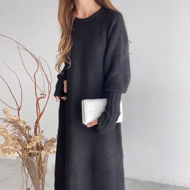 FILLOU フィンガーホールニットワンピース[品番：AMTW0009287]｜JUNOAH