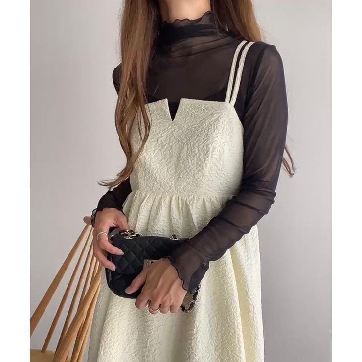 FILLOU ダブルストラップジャガードキャミワンピース[品番