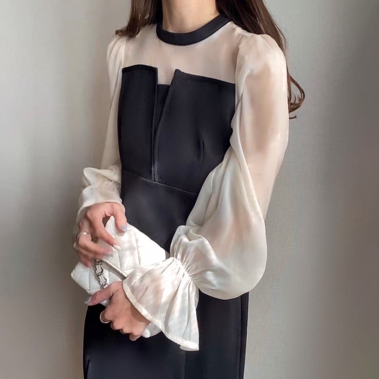 pleated lace layered bustier – shéller / シェリエ