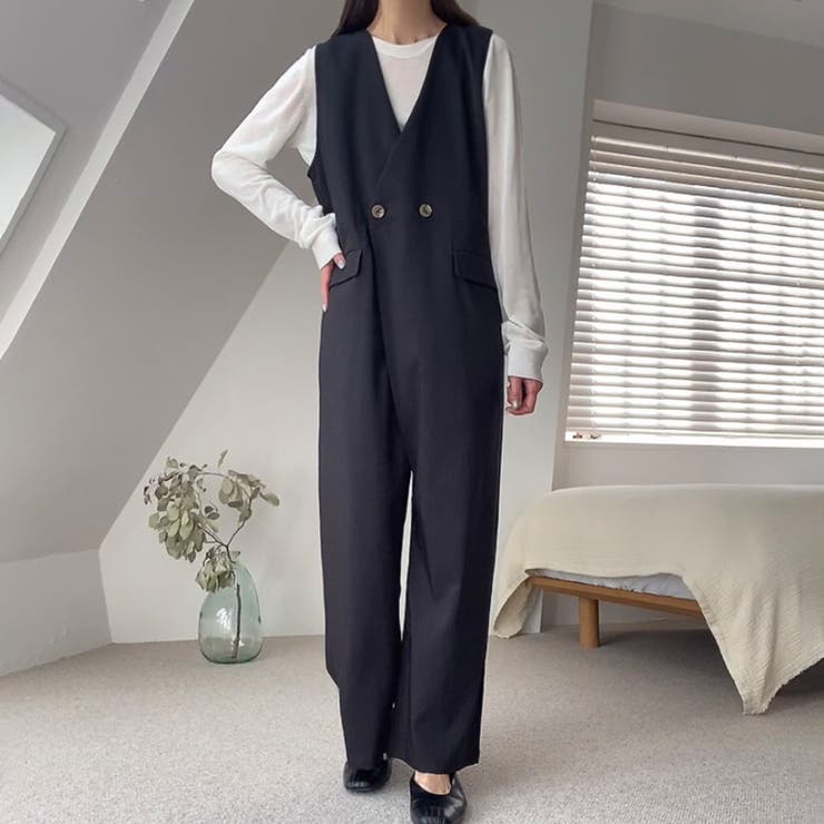 FILLOU ダブルボタンオールインワン[品番：AMTW0010023]｜JUNOAH