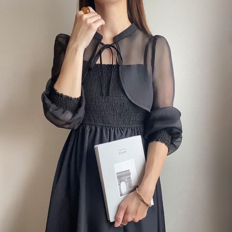 FILLOU シアーボレロ+キャミワンピース[品番:AMTW0010342 FILLOU シアーボレロ+キャミワンピース[品番:AMTW0010342