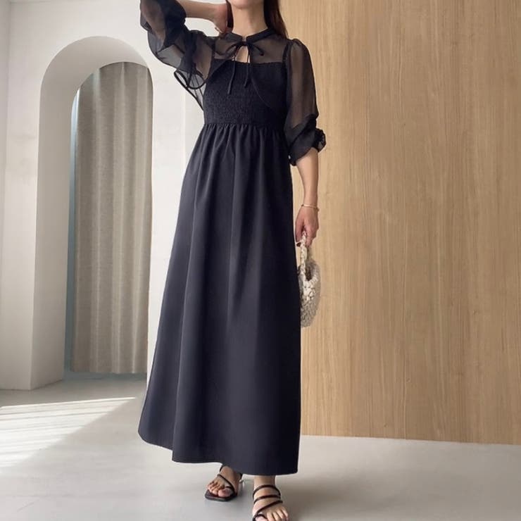 FILLOU シアーボレロ＋キャミワンピース[品番：AMTW0010342
