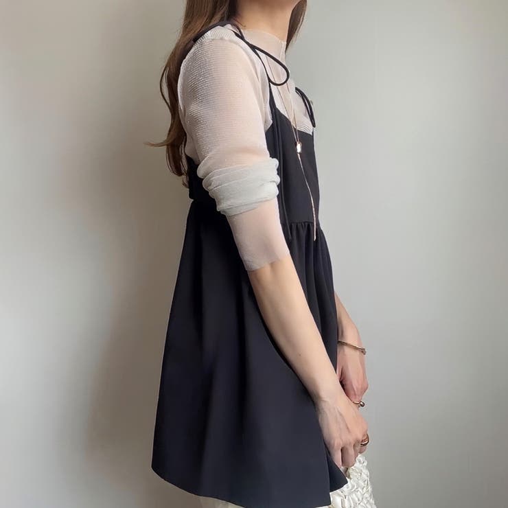 FILLOU 後ろデザイン肩リボンキャミソール[品番：AMTW0010614