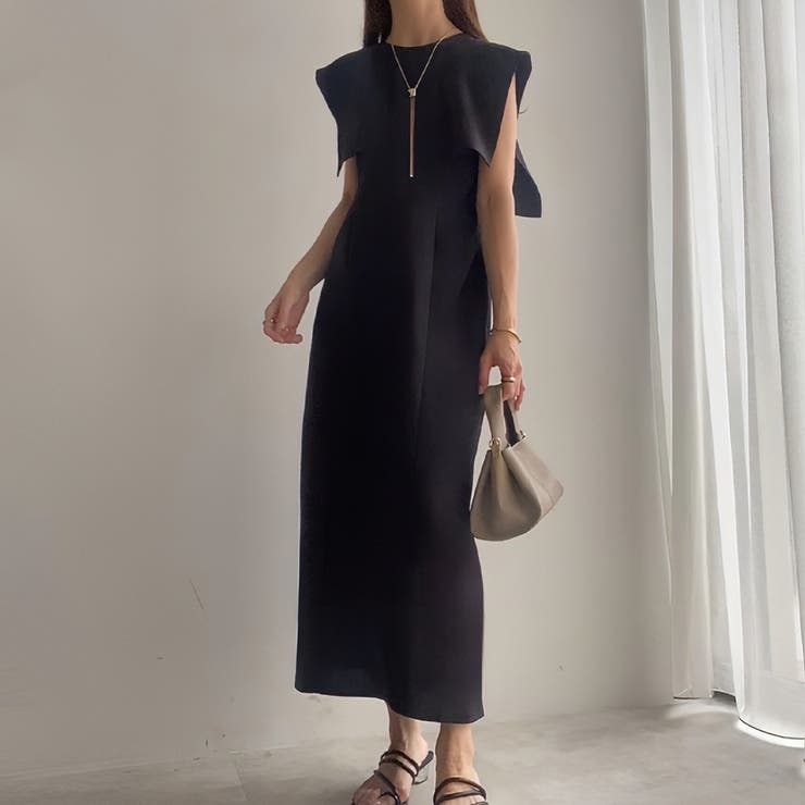 FILLOU スクエアスリーブタイトワンピース【ペチスカートセット】 | JUNOAH | 詳細画像4 