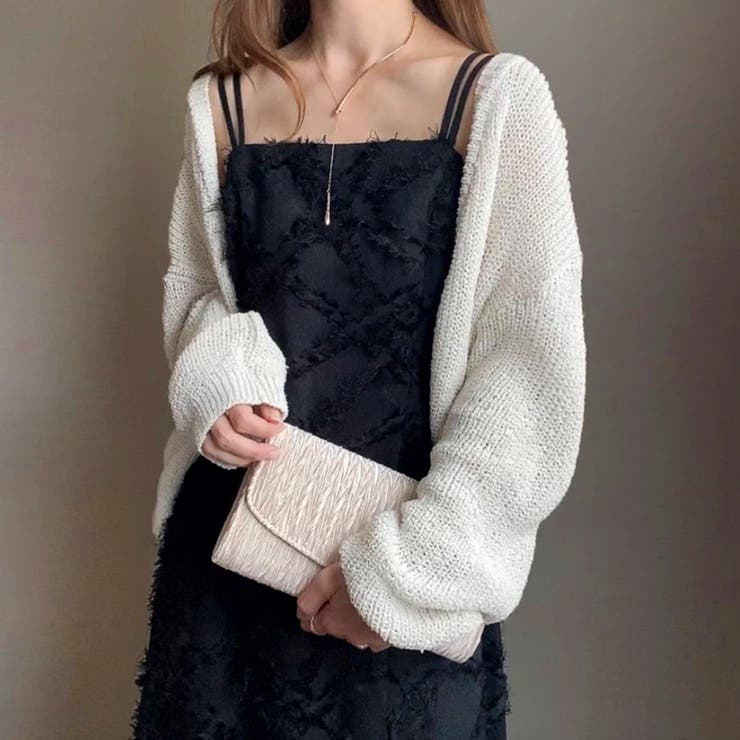 FILLOU ジャガード裾フレアキャミワンピース | JUNOAH | 詳細画像6 