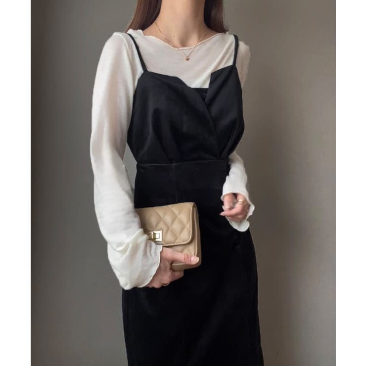 FILLOU フロントデザインぺロアキャミワンピース | JUNOAH | 詳細画像4 