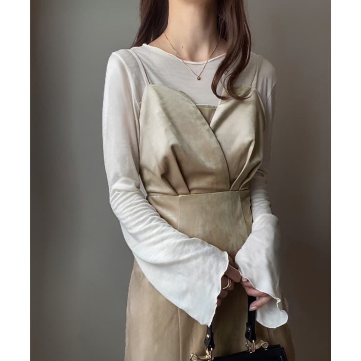 FILLOU フロントデザインぺロアキャミワンピース | JUNOAH | 詳細画像7 