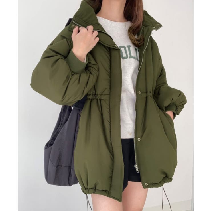 Mサイズ／FILLOU 中綿スタンドネックドロストコート FILLOU 中綿スタンドネックドロストコート[品番：AMTW0011877