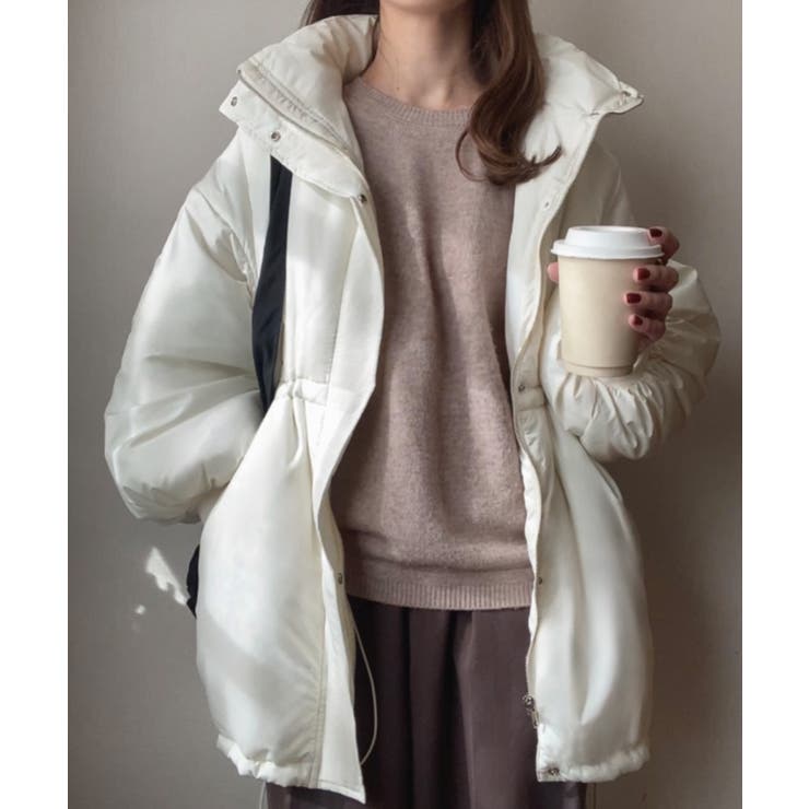 Mサイズ／FILLOU 中綿スタンドネックドロストコート FILLOU 中綿スタンドネックドロストコート[品番：AMTW0011877