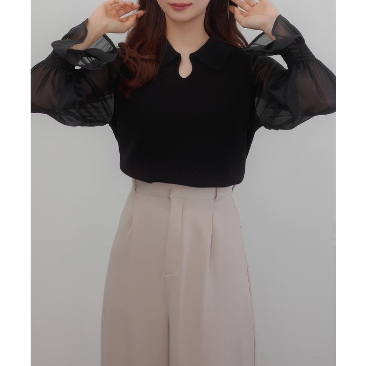 CENEA シアーキャンディースリーブニット | JUNOAH | 詳細画像11 