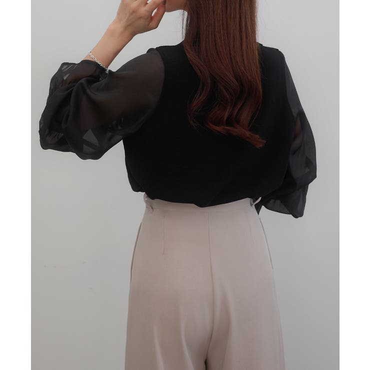 CENEA シアーキャンディースリーブニット | JUNOAH | 詳細画像12 