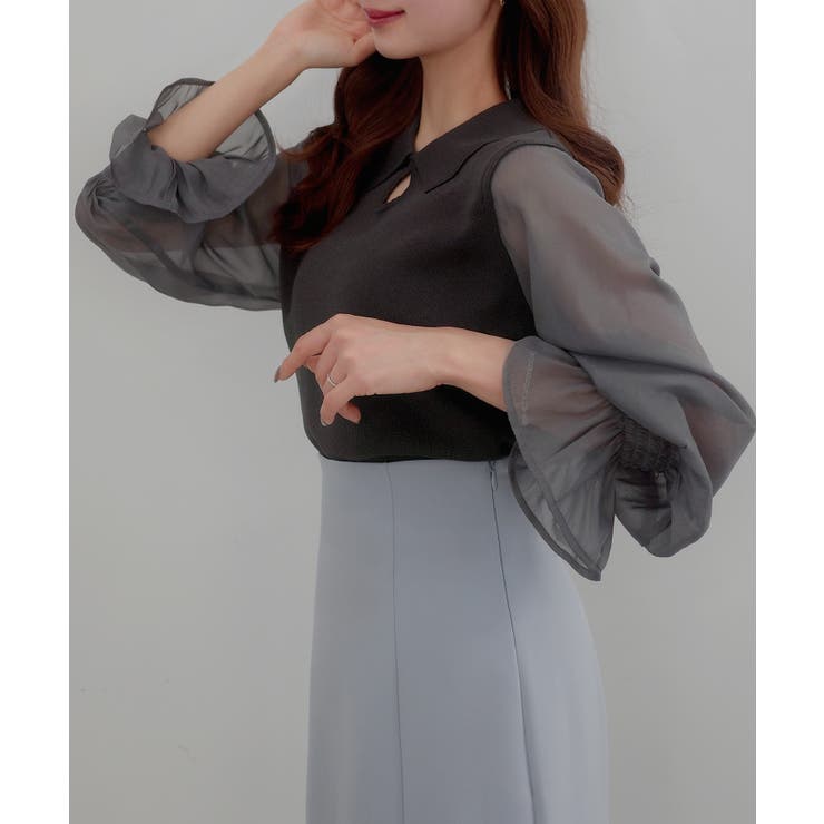 CENEA シアーキャンディースリーブニット | JUNOAH | 詳細画像7 