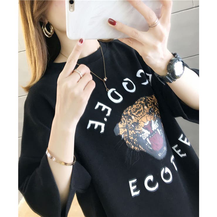 プリントビッグTシャツ 韓国ファッション 春