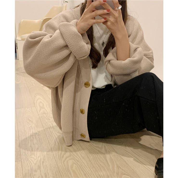 マルボンゴルフ カーディガン Vネック ボタン malbon 刺繡 レディース Malbon golf] Tiger Patch cardigan BLUE (WOMAN) 正規品 韓国
