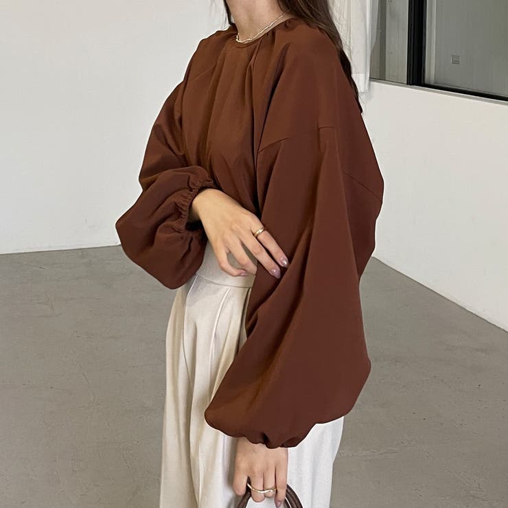 Louere ギャザーボリュームスリーブブラウス | Louere | 詳細画像18 