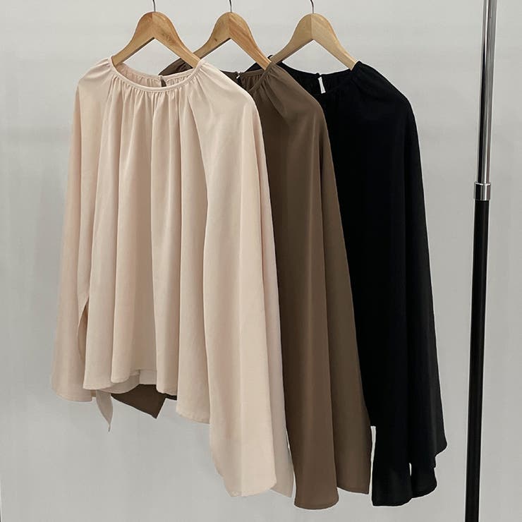 Louere フレアスリットスリーブブラウス[品番：AMTW0004483]｜Louere