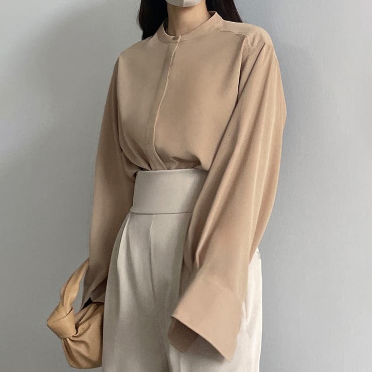 Louere バンドカラー比翼シャツ[品番：AMTW0004839]｜Louere