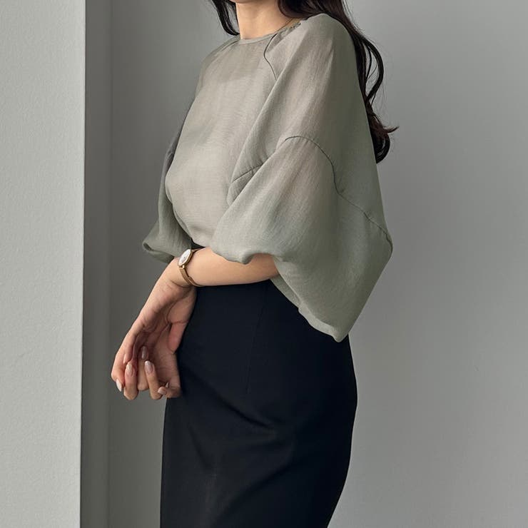 Louere ラグランボリュームスリーブシアートップス | Louere | 詳細画像22 