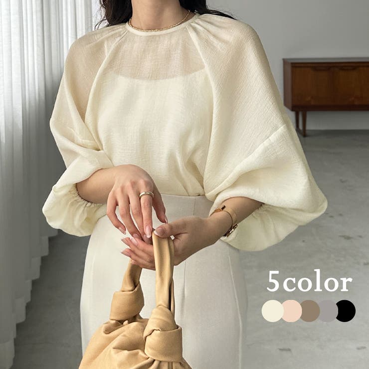 Louere ラグランボリュームスリーブシアートップス | Louere | 詳細画像1 