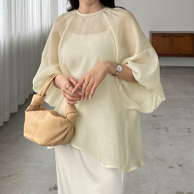 Louere ラグランボリュームスリーブシアートップス | Louere | 詳細画像3 