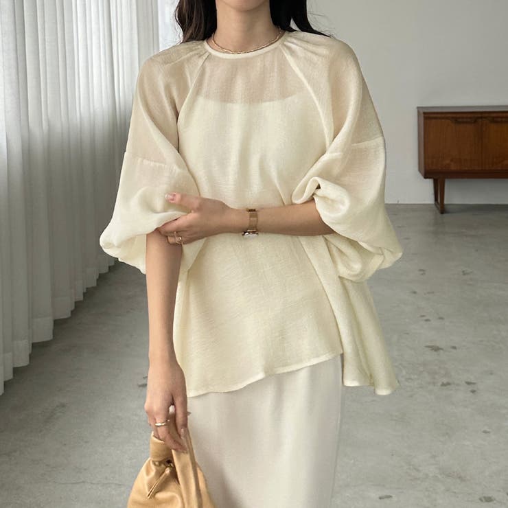 Louere ラグランボリュームスリーブシアートップス | Louere | 詳細画像5 