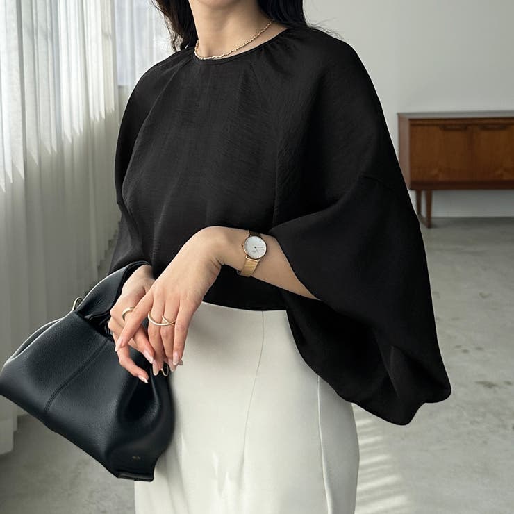 Louere ラグランボリュームスリーブシアートップス | Louere | 詳細画像8 