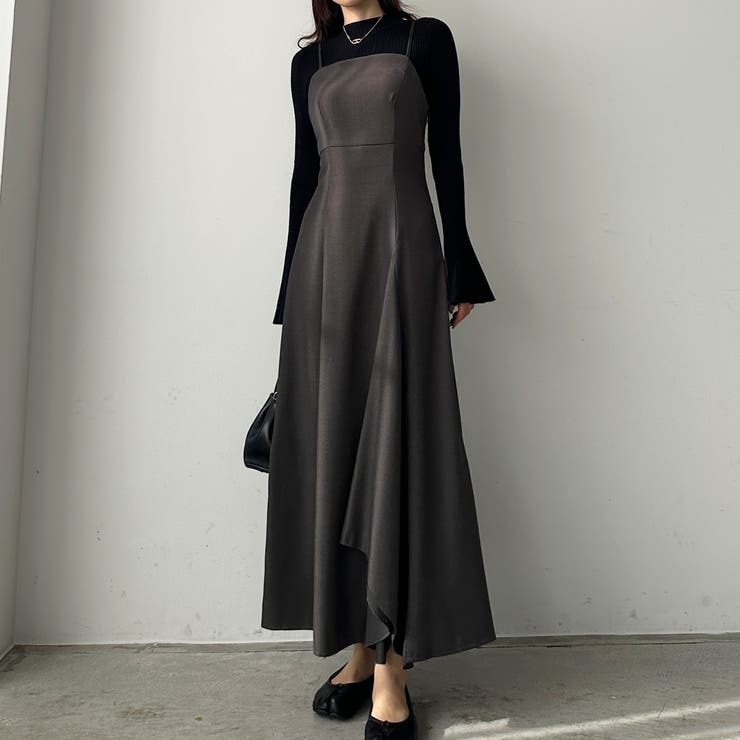 【高額売筋】 Louere フレアラッフルキャミワンピース[品番：AMTW0005233 ワンピース