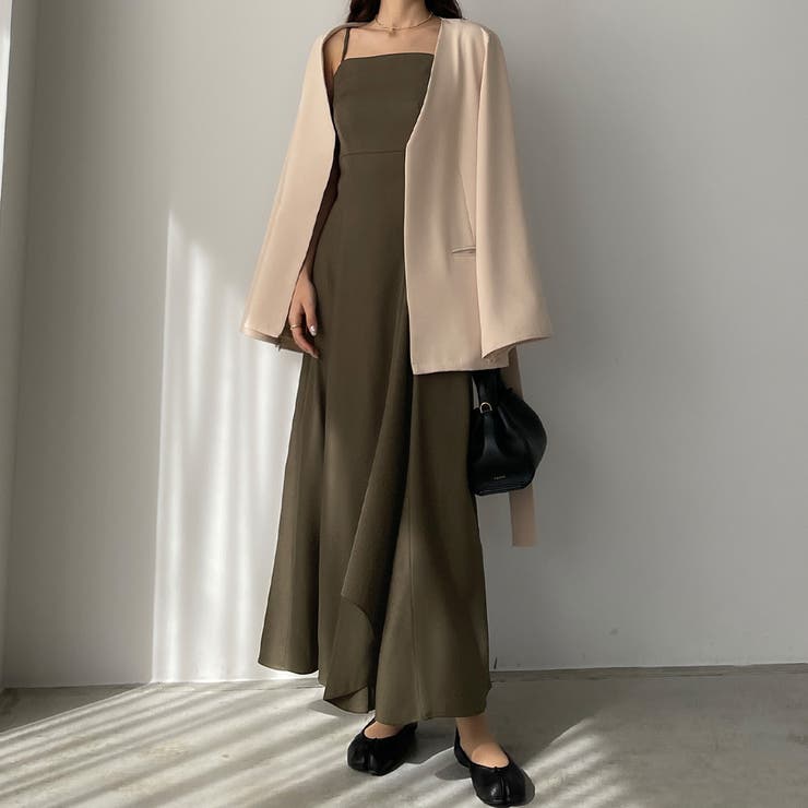 Louere フレアラッフルキャミワンピース[品番：AMTW0005233