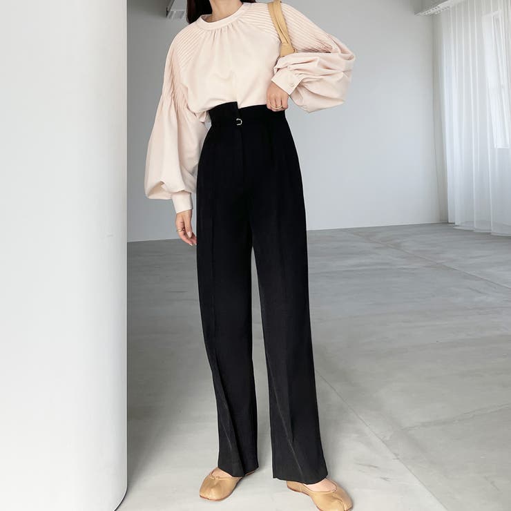 Louere ベルト付きアシンメトリーハイウエストパンツ | Louere | 詳細画像27 