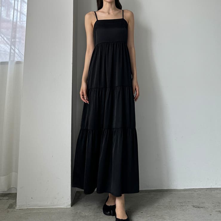 Louere バックストラップデザインサテンキャミワンピース | Louere | 詳細画像29 