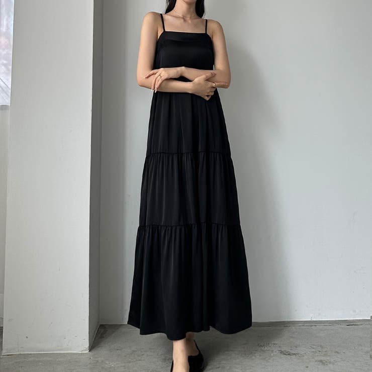 Louere バックストラップデザインサテンキャミワンピース | Louere | 詳細画像30 
