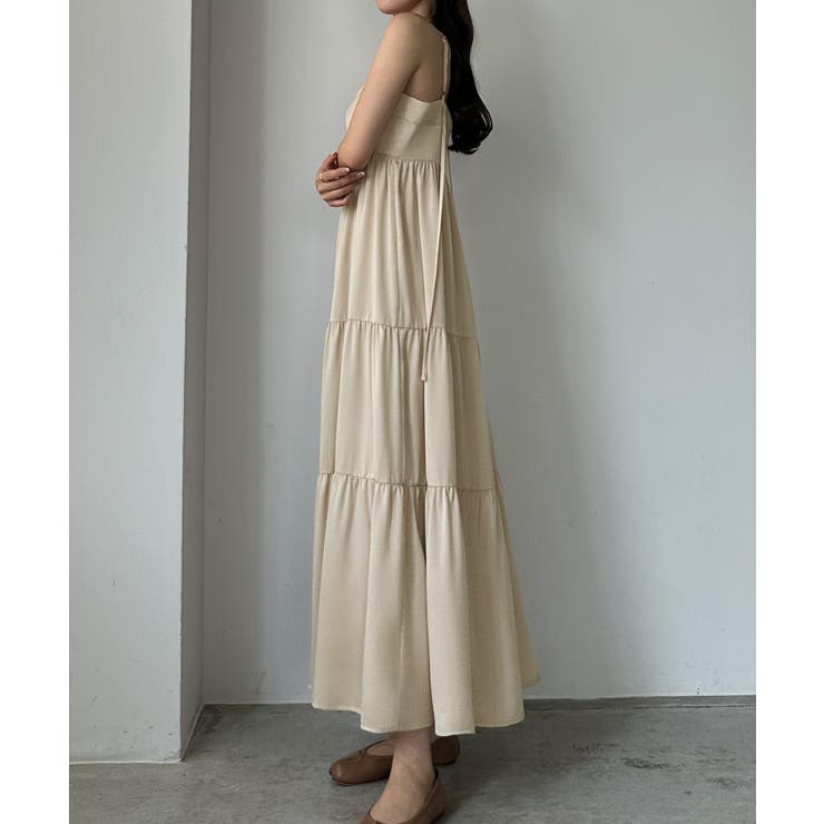Louere バックストラップデザインサテンキャミワンピース | Louere | 詳細画像34 