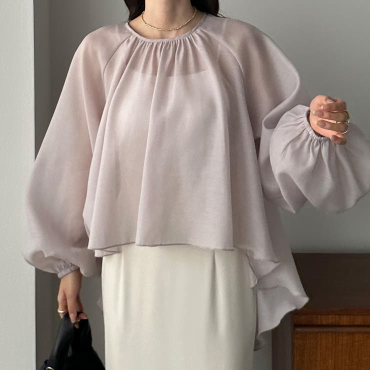 「Louere」 長袖ブラウス LARGE アイボリー レディース Louere 「Louere」 長袖ブラウス LARGE アイボリー レディース