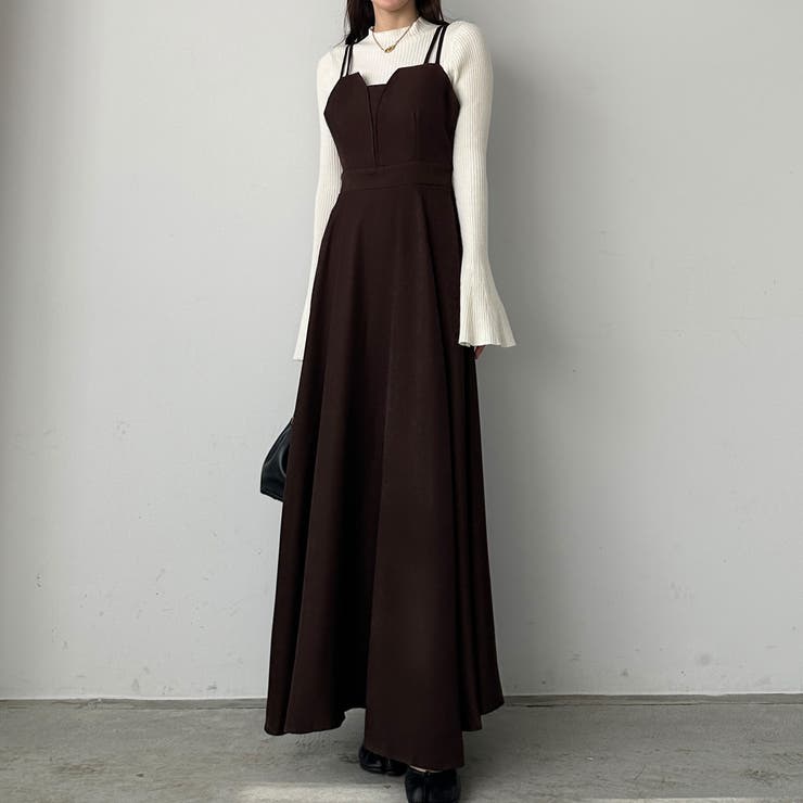 【選べる】デザインフレアキャミワンピース（フレア／Iライン／マーメイド） | Louere | 詳細画像24 