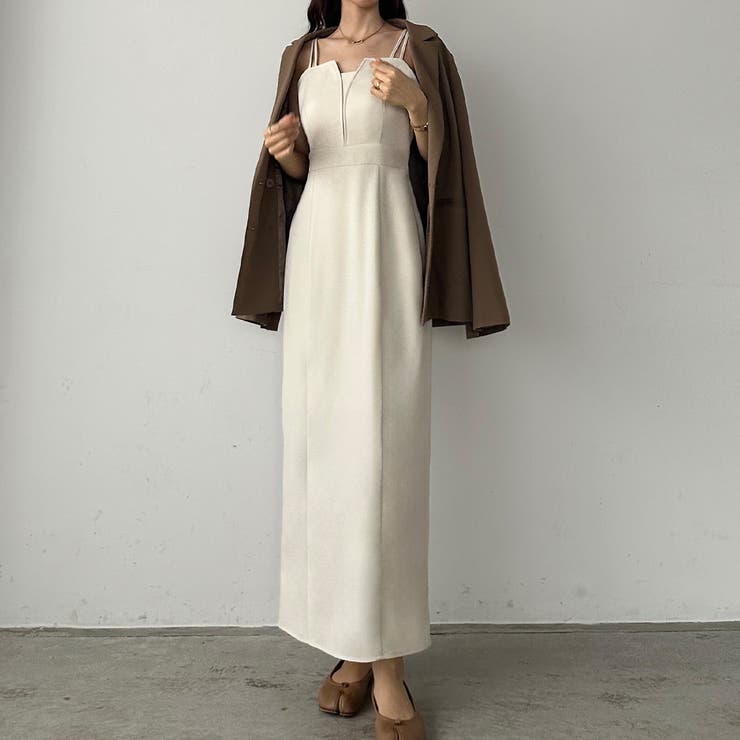 【選べる】デザインフレアキャミワンピース（フレア／Iライン／マーメイド） | Louere | 詳細画像34 